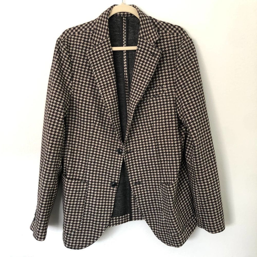 Zara Brown & Black Houndstooth Sport Coat Blazer